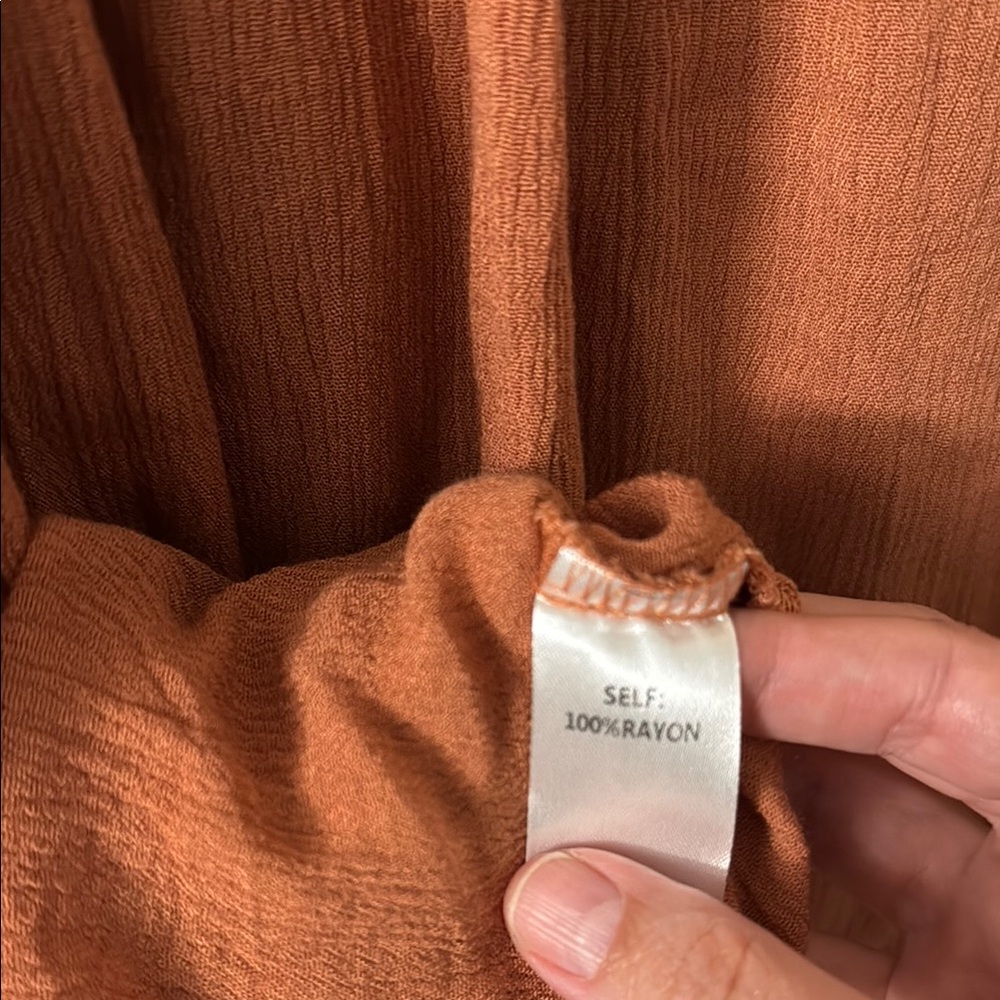 Embroidered Rust Dress - Picture 4 of 4